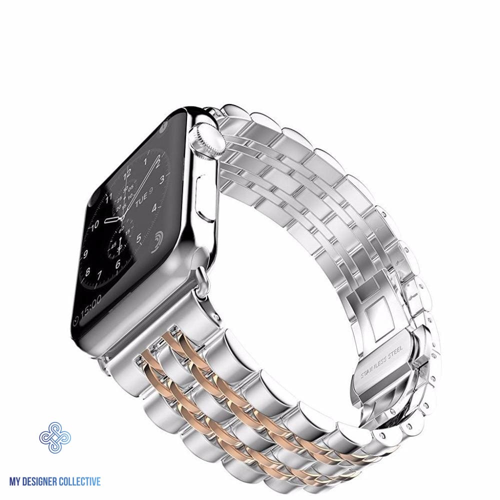 The Classic Stainless Steel Link Band For Apple Watch (Black Gold,  42mm/44mm) 